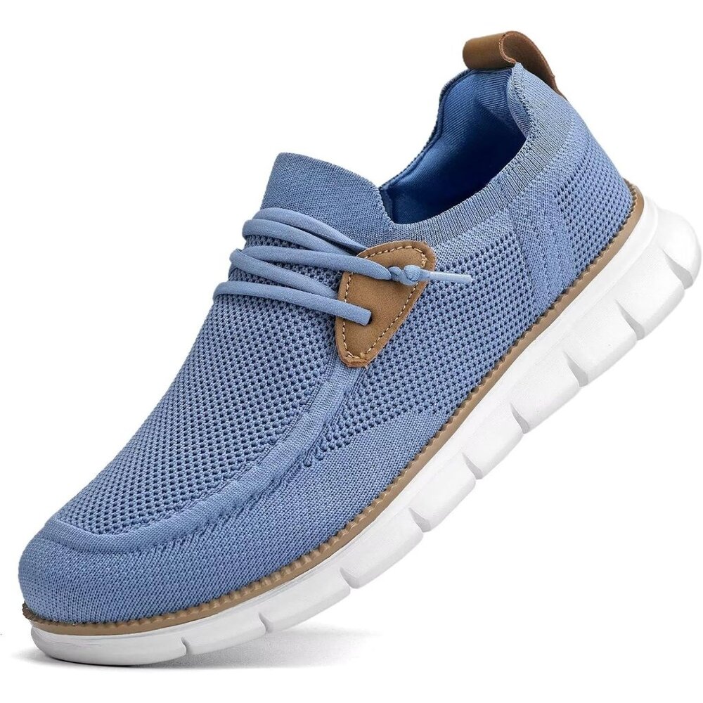 〽️Men's Light/Blue Casual Slip On Loafers Business Dress Walking Shoes